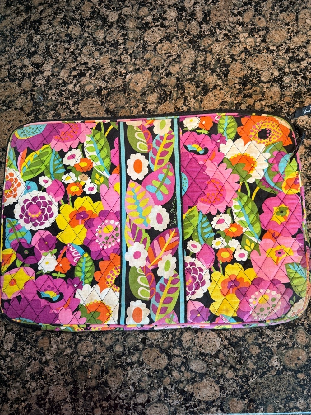 Vera Bradley Multicolor Floral Quilted Laptop Sleeve